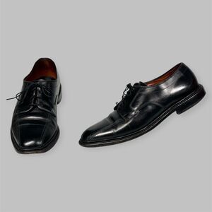 ALLEN EDMONDS Shoes Mens Size 9.5 D Dawson  Bicycle Toe Black Leather Oxford